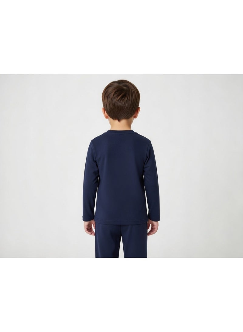 Spiderman | Boys Long Sleeve T-Shirt & Pant Set | Navy - Image 2